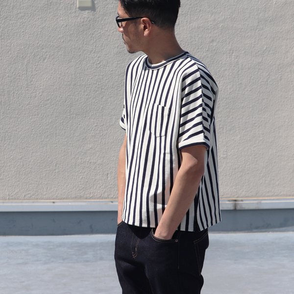 画像6: 【RE PRICE/価格改定】Basque 10オンス ( バスク天竺 )無地＆ボーダービッグポケT【MADE IN JAPAN】『日本製』/ Upscape Audience