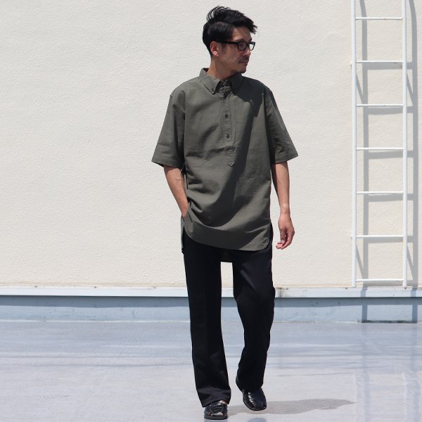 画像13: 【RE PRICE/価格改定】コットンリネンキャンバスボタンダウンプルオーバーシャツ【MADE IN JAPAN】『日本製』/ Upscape Audience