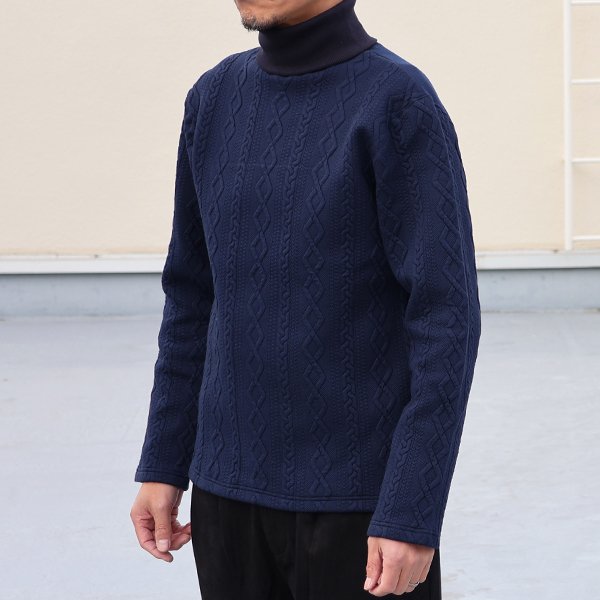 画像4: 【RE PRICE / 価格改定】ケーブル裏毛タートルネック長袖スウェット【MADE IN JAPAN】『日本製』  / Upscape Audience