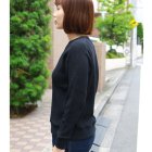 More photos2: 【RE PRICE/価格改定】ビッグワッフルサドルショルダー ガゼットクルーネックニット［Lady's］【MADE IN JAPAN】『日本製』 / Upscape Audience