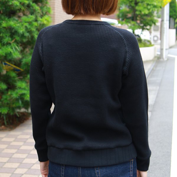 画像4: 【RE PRICE/価格改定】ビッグワッフルサドルショルダー ガゼットクルーネックニット［Lady's］【MADE IN JAPAN】『日本製』 / Upscape Audience