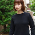 More photos1: 【RE PRICE/価格改定】ビッグワッフルサドルショルダー ガゼットクルーネックニット［Lady's］【MADE IN JAPAN】『日本製』 / Upscape Audience