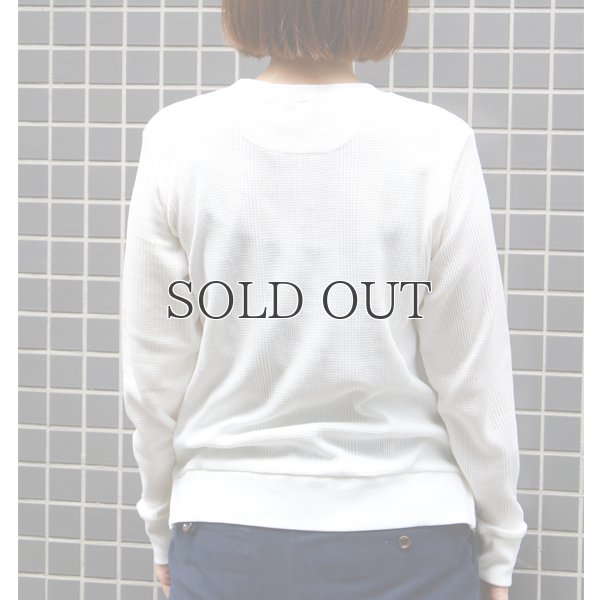 画像4: BOROライク ランダムワッフル ガゼットクルーネックニット［Lady's］【MADE IN JAPAN】『日本製』/ Upscape Audience