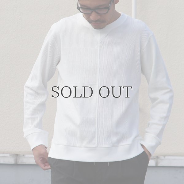 画像3: BOROライク ランダムワッフル ガゼットクルーネックニット【MADE IN JAPAN】『日本製』/ Upscape Audience