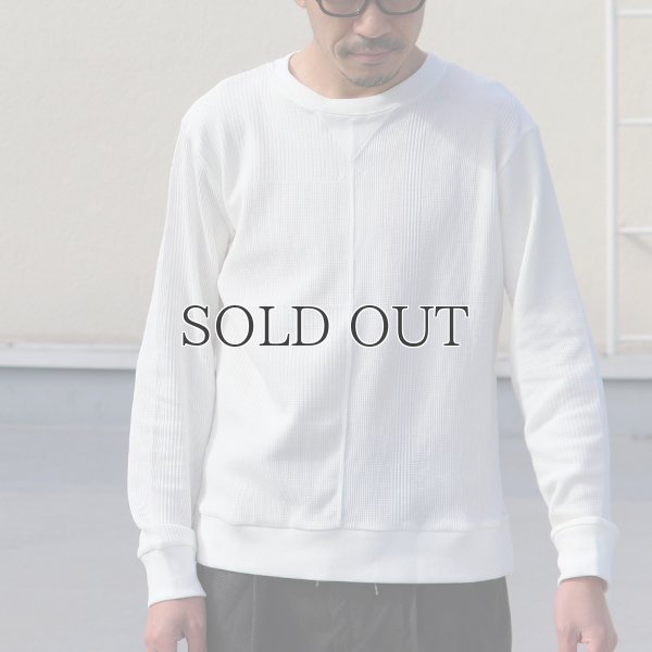 画像4: BOROライク ランダムワッフル ガゼットクルーネックニット【MADE IN JAPAN】『日本製』/ Upscape Audience