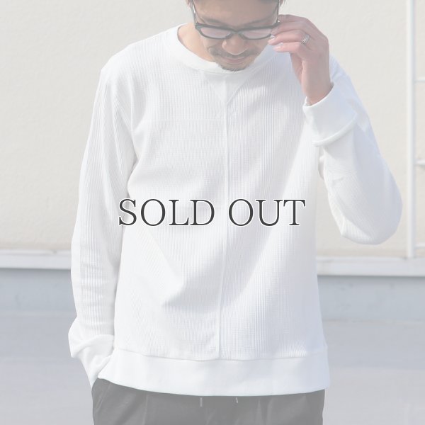 画像5: BOROライク ランダムワッフル ガゼットクルーネックニット【MADE IN JAPAN】『日本製』/ Upscape Audience