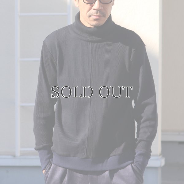 画像2: BOROライク ランダムワッフル タートルネックニット【MADE IN JAPAN】『日本製』/ Upscape Audience