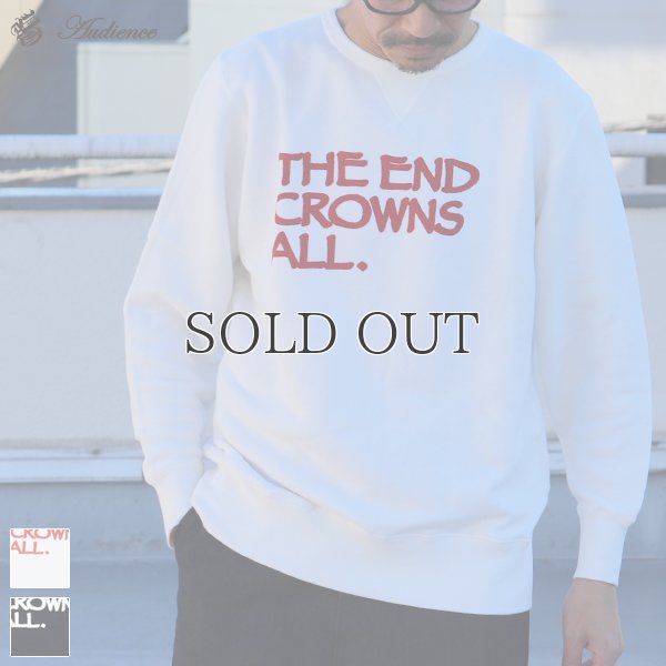 画像1: 【RE PRICE/価格改定】オールドプリント"The End Crowns All."ヴィンテージガゼットクルーネックスウェット / Audience