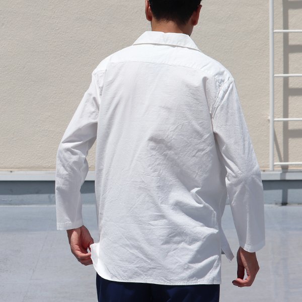 画像6: コットンクロススキッパーカラープルオーバーポケ付9分袖_Shirts【MADE IN JAPAN】『日本製』 / Upscape Audience