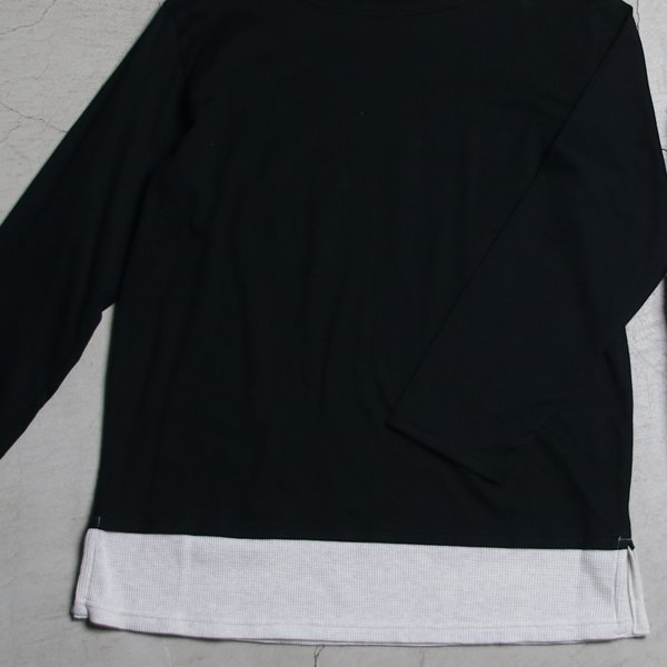 画像19: 【RE PRICE/価格改定】コーマ天竺×度詰ワッフルボートネックレイヤード9/S BIGカットソー【MADE IN JAPAN】『日本製』 / Upscape Audience