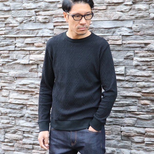 画像6: 【RE PRICE/価格改定】ケーブルクルーネック長袖ニットソー【MADE IN JAPAN】『日本製』/ Upscape Audience