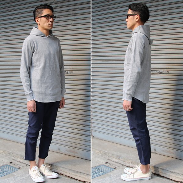 画像3: 度詰ワッフルプルオーバーフードパーカ【MADE IN JAPAN】『日本製』 / Upscape Audience