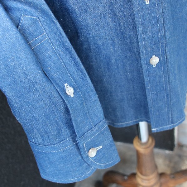 画像16: 【RE PRICE / 価格改定】麻混デニムナローカラーボタンダウン長袖シャツ【MADE IN JAPAN】『日本製』/ Upscape Audience