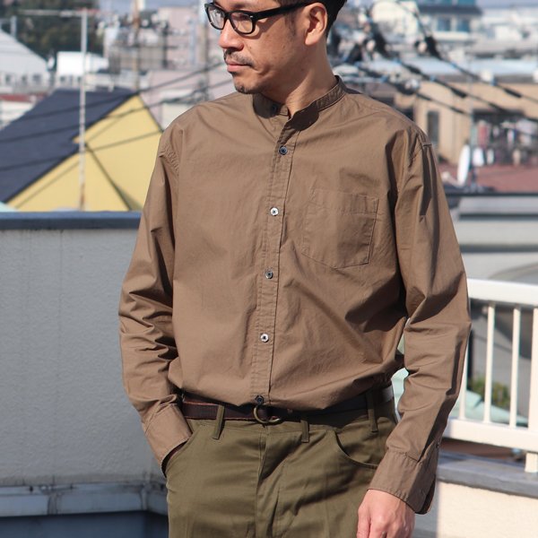 画像8: 【RE PRICE/価格改定】タイプライターバンドカラーオーバーサイズL/Sシャツ【MADE IN JAPAN】『日本製』/ Upscape Audience