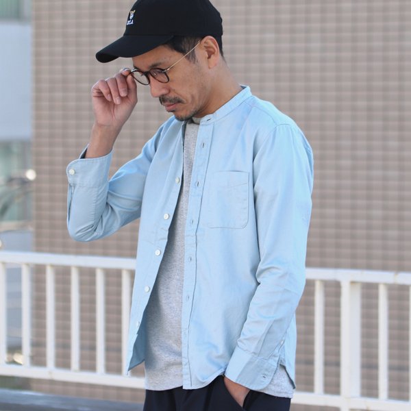 画像3: 【RE PRICE / 価格改定】バンドカラー長袖シャツ【MADE IN JAPAN】『日本製』/ Upscape Audience