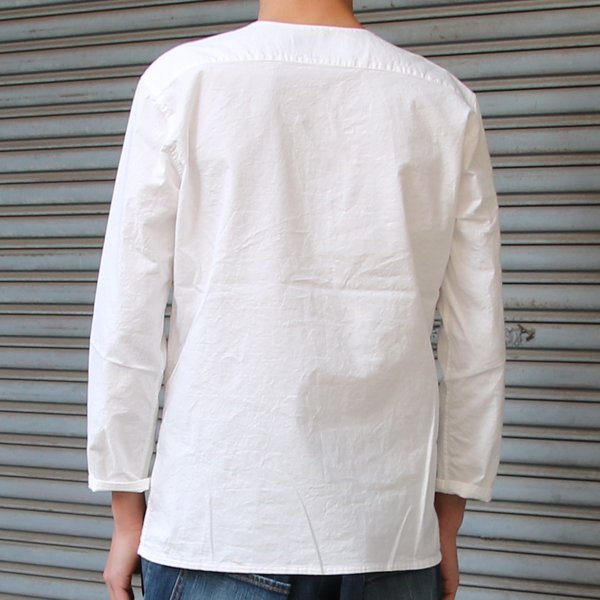 画像20: コットンクロスV neckヘンリープルオーバー9分袖シャツ【MADE IN JAPAN】『日本製』 / Upscape Audience