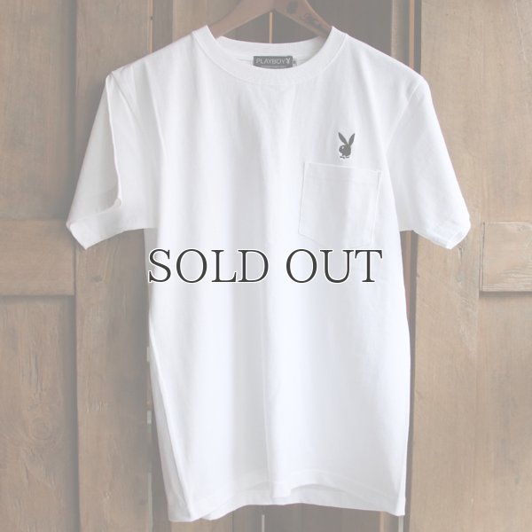 画像13: PLAY BOY”ラビットヘッド”刺繍ポケット付きTEE【Audience】