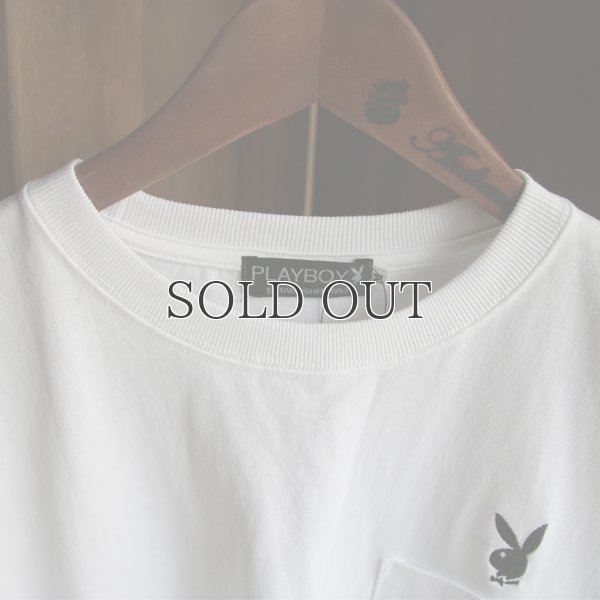 画像11: PLAY BOY”ラビットヘッド”刺繍ポケット付きTEE【Audience】