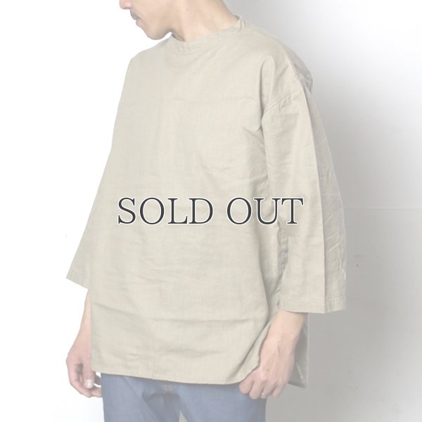 画像13: 綿麻ツイル ボトルネック サドルヘムラウンド7/SビックシャツTEE【MADE IN JAPAN】『日本製』/ Upscape Audience