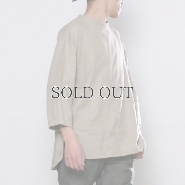画像16: 綿麻ツイル ボトルネック サドルヘムラウンド7/SビックシャツTEE【MADE IN JAPAN】『日本製』/ Upscape Audience