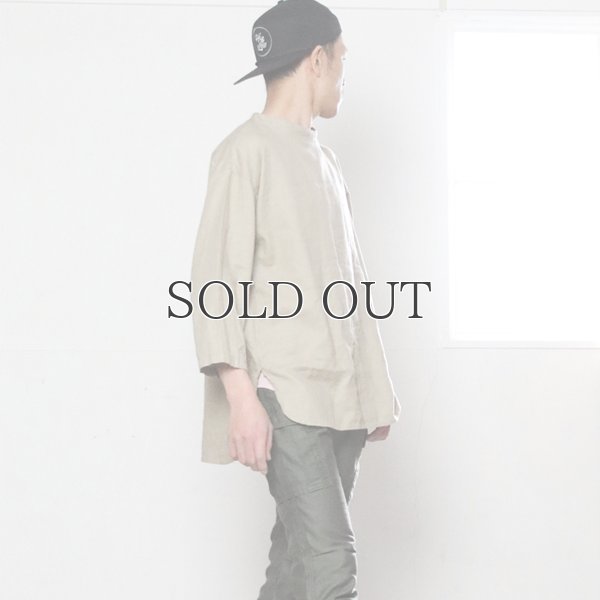 画像12: 綿麻ツイル ボトルネック サドルヘムラウンド7/SビックシャツTEE【MADE IN JAPAN】『日本製』/ Upscape Audience