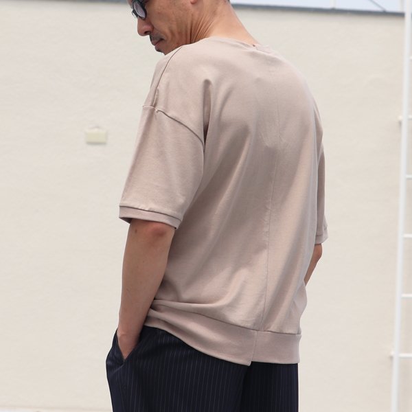 画像8: 【RE PRICE/価格改定】コーマ天竺アシンメトリークルーネック半袖オーバーサイズスウェットTee【MADE IN JAPAN】『日本製』/ Upscape Audience