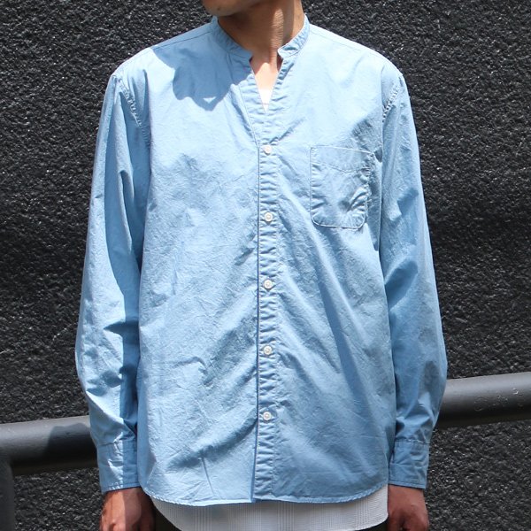 画像22: タイプライターVネックバンドカラー L/S シャツ【MADE IN JAPAN】『日本製』/ Upscape Audience