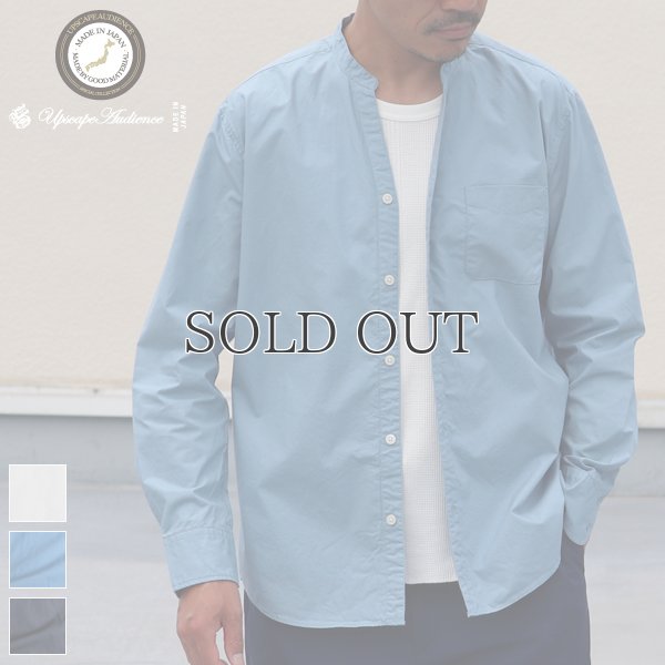 画像1: 【RE PRICE / 価格改定】タイプライターVネックバンドカラー L/S シャツ【MADE IN JAPAN】『日本製』/ Upscape Audience