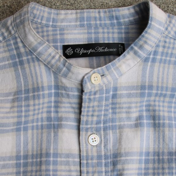画像21: 【RE PRICE / 価格改定】フランネルチェックバンドカラーロング長袖_Shirts【MADE IN JAPAN】『日本製』/ Upscape Audience