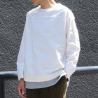More photos2: コットンギャバジンサドルショルダーヘムラウンドL/SシャツTEE【MADE IN JAPAN】『日本製』/ Upscape Audience