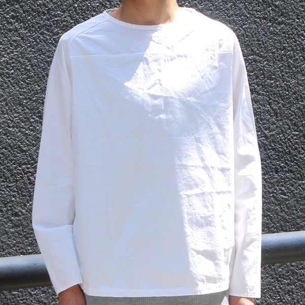 画像16: コットンギャバジンサドルショルダーヘムラウンドL/SシャツTEE【MADE IN JAPAN】『日本製』/ Upscape Audience