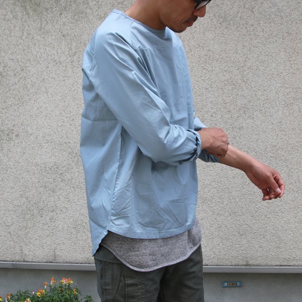 画像9: コットンギャバジンサドルショルダーヘムラウンドL/SシャツTEE【MADE IN JAPAN】『日本製』/ Upscape Audience