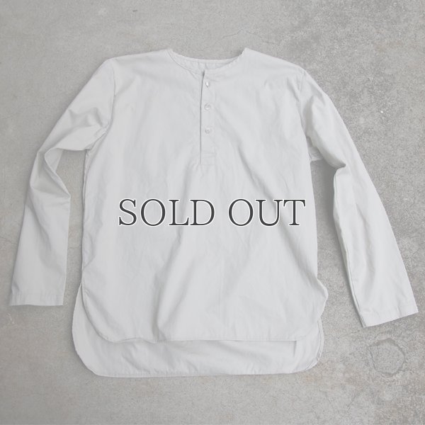 画像20: コットンギャバジンノーカラーP/O コンチョ釦L/SシャツTEE【MADE IN JAPAN】『日本製』/ Upscape Audience