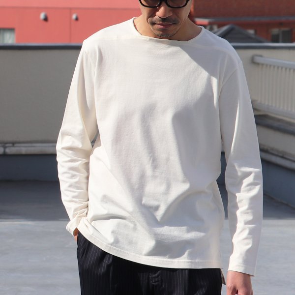 画像2: 【RE PRICE/価格改定】コーマ天竺ボートネックフットボールL/S　Tee【MADE IN JAPAN】『日本製』/ Upscape Audience