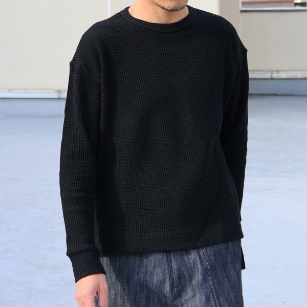 画像3: 【RE PRICE / 価格改定】ビッグワッフル C/N ルーズフィット ロングニットソー【MADE IN JAPAN】『日本製』 / Upscape Audience