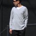 画像10: ランダムワッフル ヘムラウンドVネック　L/S　ニットソー【MADE IN JAPAN】『日本製』/ Upscape Audience