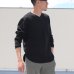 画像4: ランダムワッフル ヘムラウンドVネック　L/S　ニットソー【MADE IN JAPAN】『日本製』/ Upscape Audience