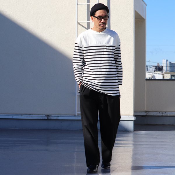画像5: Basque10オンス(バスク天竺)ベースボールネックポケ付 9分袖カットソー【MADE IN JAPAN】『日本製』 / Upscape Audience