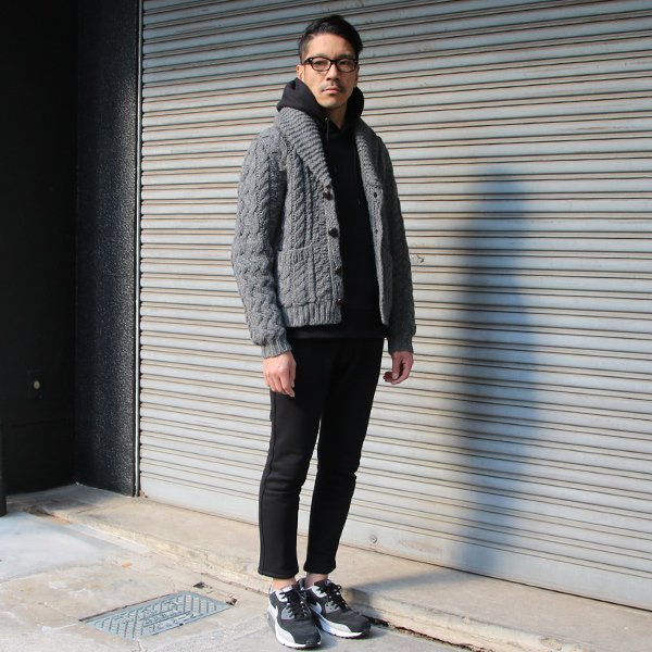 画像10: 【RE PRICE/価格改定】ケーブルニットショールカラーカーディガン  / Audience