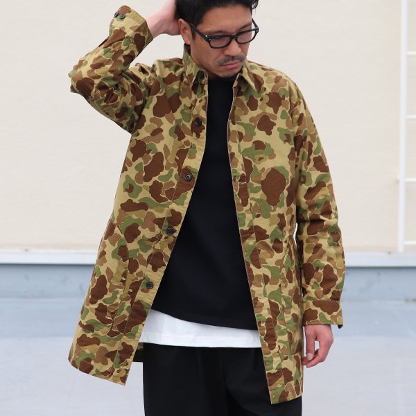 画像4: 【RE PRICE / 価格改定】カモ柄プリントツイルアトリエコート【MADE IN JAPAN】『日本製』/ Upscape Audience