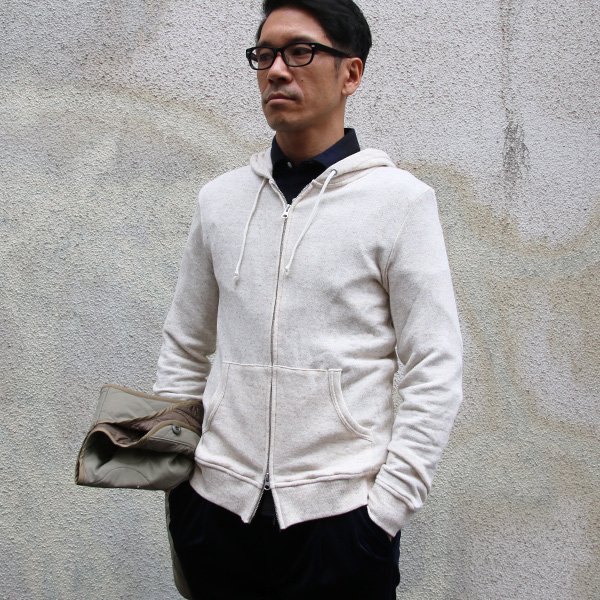 画像7: 【RE PRICE / 価格改定】ヴィスコース粗挽TOP裏毛フード長袖ジップパーカー【MADE IN JAPAN】『日本製』/ Upscape Audience
