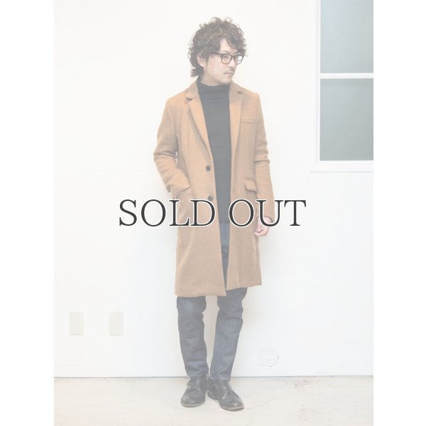 画像7: ダブルフェイスウールビーバーメルトン2ボタンロングチェスターコート 【送料無料】 / Audience