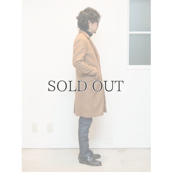 画像8: ダブルフェイスウールビーバーメルトン2ボタンロングチェスターコート 【送料無料】 / Audience
