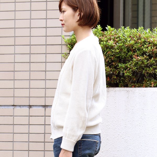 画像3: 【RE PRICE/価格改定】フランスリネンケーブル×鹿の子長袖ニットカーディガン[Lady's]【MADE IN JAPAN】『日本製』/ Upscape Audience