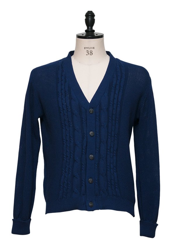 画像8: 【RE PRICE/価格改定】フランスリネンケーブル×鹿の子長袖ニットカーディガン[Lady's]【MADE IN JAPAN】『日本製』/ Upscape Audience