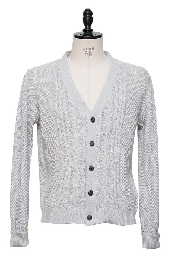 画像5: 【RE PRICE/価格改定】フランスリネンケーブル×鹿の子長袖ニットカーディガン[Lady's]【MADE IN JAPAN】『日本製』/ Upscape Audience