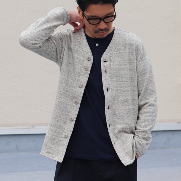 画像4: 【RE PRICE / 価格改定】度詰裏毛ベースボールL/Sカーディガン【MADE IN JAPAN】『日本製』/ Upscape Audience