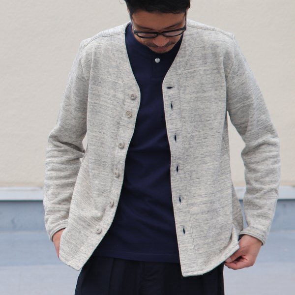 画像5: 【RE PRICE / 価格改定】度詰裏毛ベースボールL/Sカーディガン【MADE IN JAPAN】『日本製』/ Upscape Audience