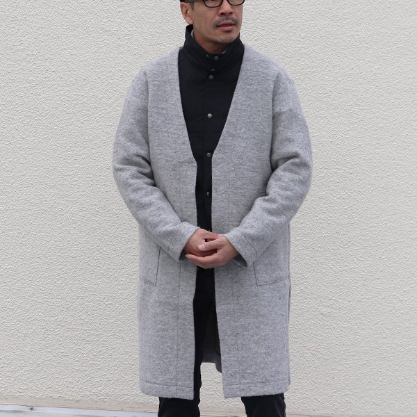画像4: 【RE PRICE / 価格改定】イタリア製ファブリックスライバーニットミルドガウンコート【MADE IN JAPAN】『日本製』/ Upscape Audience