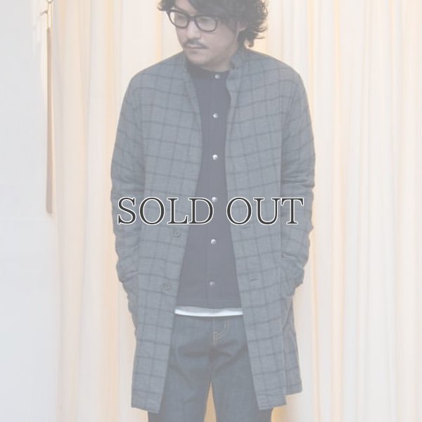 画像4: TOP糸フランネルチェックドクターコート【MADE IN JAPAN】『日本製』 / Upscape Audience